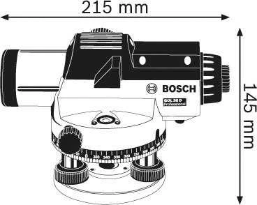 Bosch Optinis nivelyras kompl. GOL 26 D (BT160, GR500, Case)