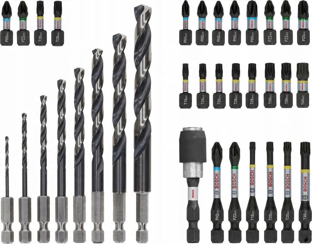 Grąžtas Bosch 35 dalių komplektas PRO Impact Metal