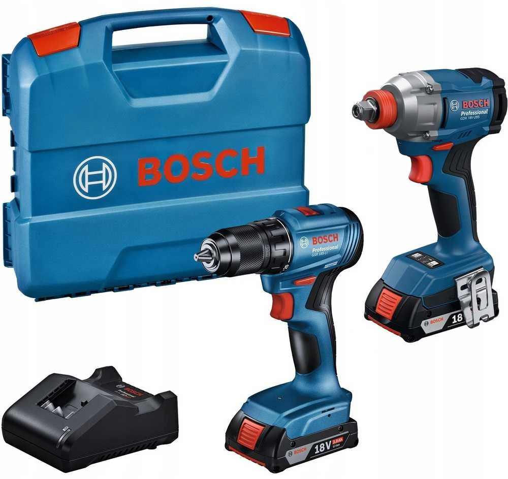 Bosch akumuliatorinių įrankių rinkinys su lagaminu