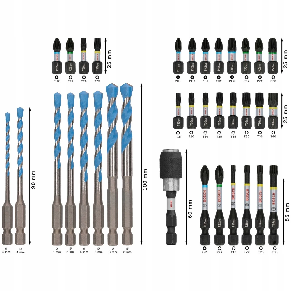 Bosch 35 dalių komplektas PRO Impact M.Constr.