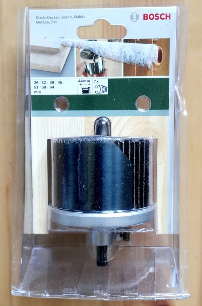 7 dalių gręžimo karūnėlių rinkinys Bosch 2609255636; 26-64 mm
