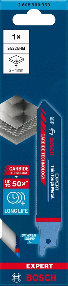 Bosch 1 Pjūklelis S522EHM Thin Tough Metal