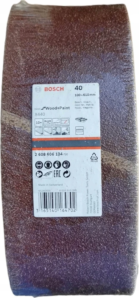 Bosch Šlif. juosta medžiui 100x610, K 40, 10 vnt.