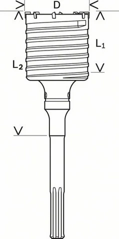 Bosch SDS max gręžimo karūna 100x430 mm