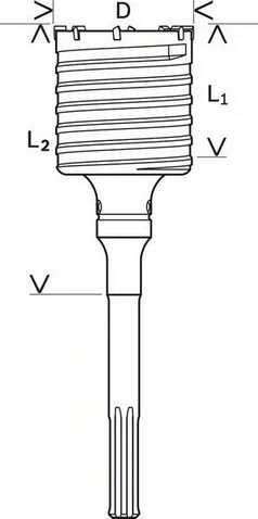Grąžtas Bosch SDS max gręžimo karūna 68,0x290,0 mm