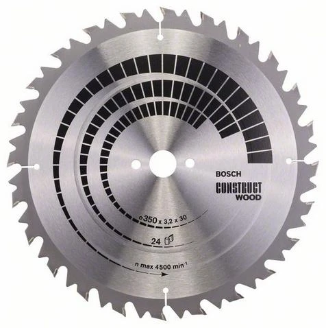 Pjovimo diskas medienai Bosch CONSTRUCT WOOD; 350x3,2x30,0 mm; Z24; 20°