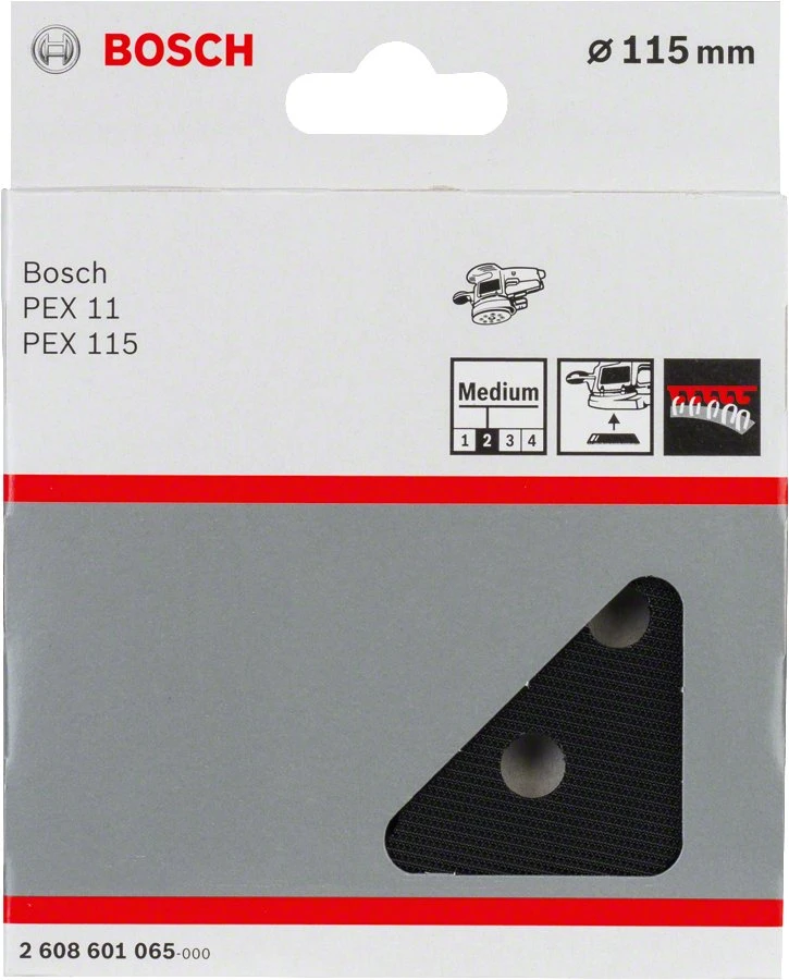 Bosch Guminis šlifavimo diskas vidut. D 115 mm, 1 vnt.