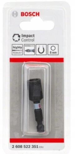 Bosch Šešiabriaunė rakt.galvutė Impact Control 8mm