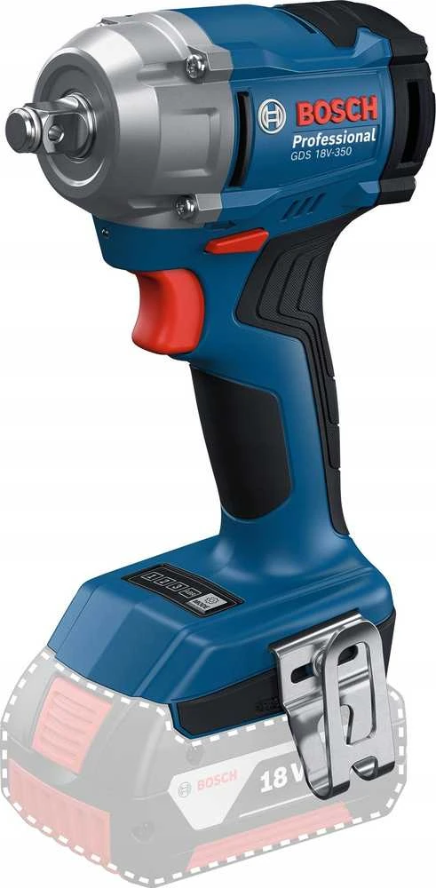 Smūginis veržliasukis Bosch GDS 18V-350 Professional; 18 V (be akumuliatoriaus ir pakrovėjo)