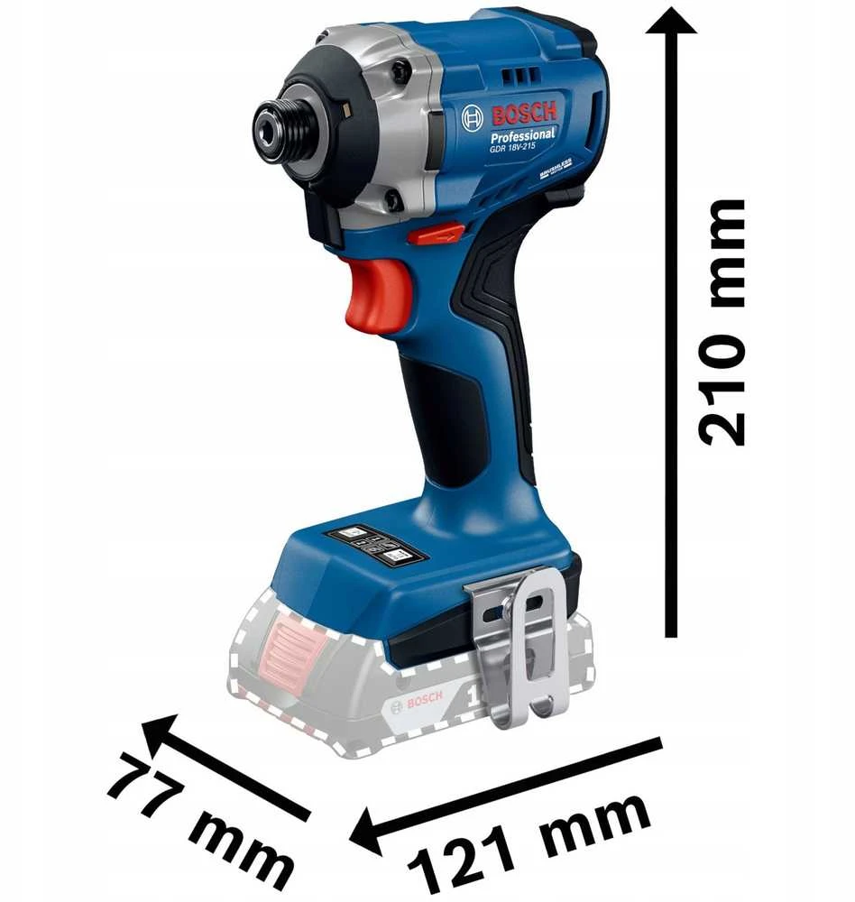 Smūginis suktuvas Bosch GDR 18V-215 Professional; 18 V; 2x4,0 Ah akum.