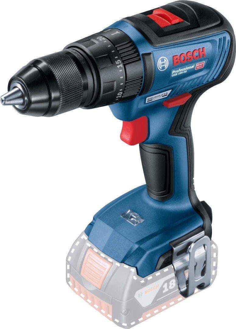 Bosch Cordless drill-driver GSB 18 V-50, brushless, without battery and charger