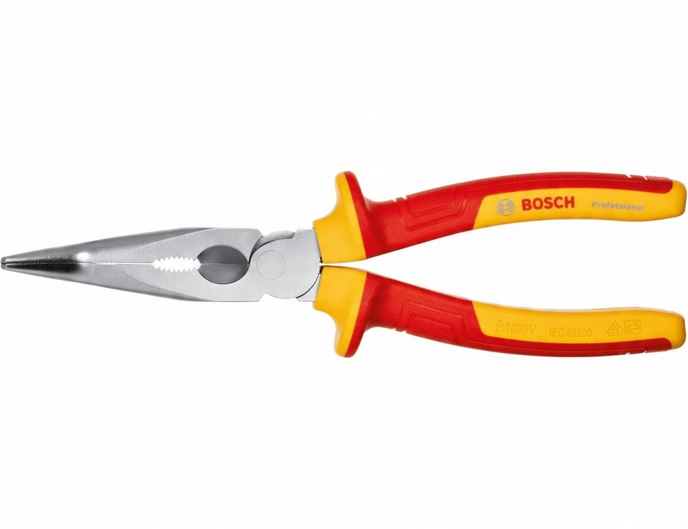 Bosch VDE Long Nose Plier bent (40°) 200mm