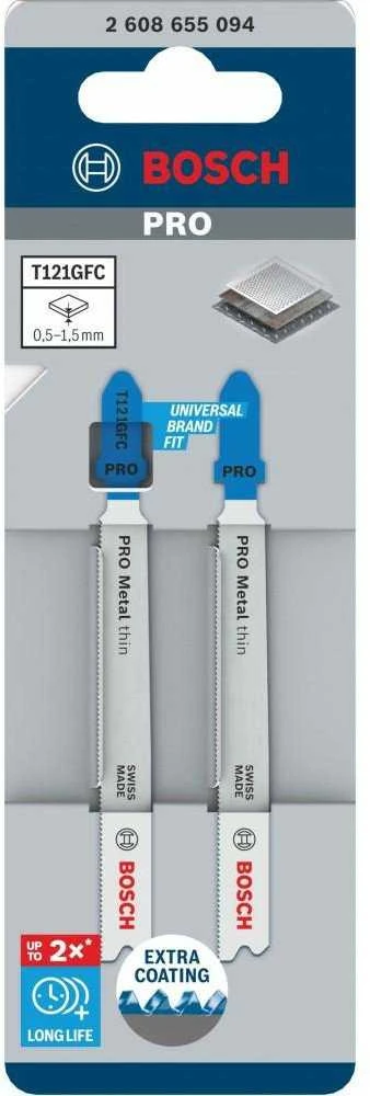 BOSCH T PRO METAL PLONAS PJŪKLĖLIS T121GFC 92 mm / 2 vnt.