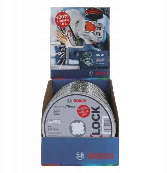 Bosch Priedai X-LOCK 2608619364 Pjovimo diskas tiesus 125 mm 10 vnt.