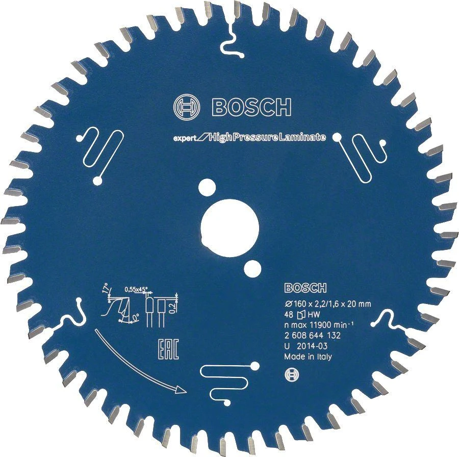 Bosch Pjovimo diskas 165 x 20 x 2,6 mm, 48