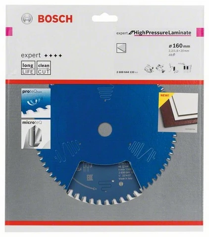 Pjovimo diskas Bosch Expert for High-Pressure Laminate 2608644132; 160x20 mm; Z48