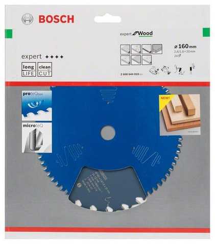 Pjovimo diskas medienai Bosch Expert for Wood; 160x20x2,6 mm; Z24