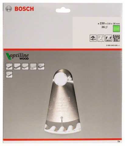 Bosch Disk.pjūkl.diskas 230x30m Optiline Wood