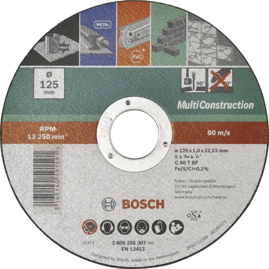 Bosch TARCZA TNĄCA Ø 125 X22,23 X1,0MM PROSTA