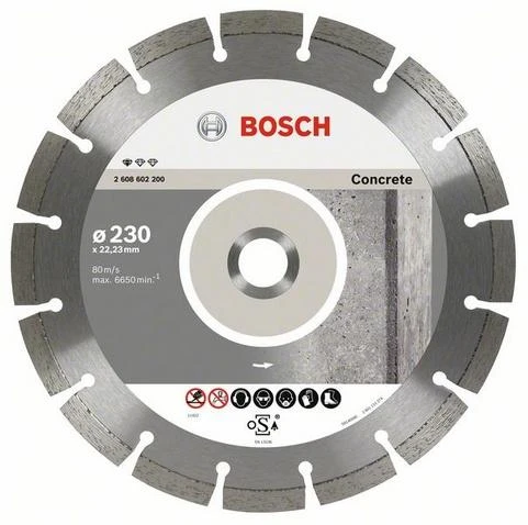 Bosch Diamond pjovimo diskas Standartinis betonui 125x22x1,6mm (2608602197) | Bosch