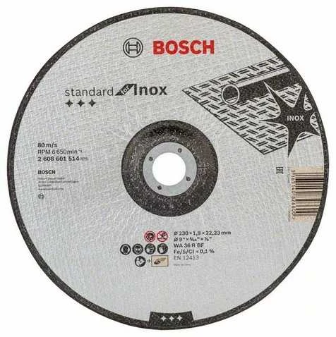 Bosch Pjov.diskas, lenktas Inox,D=230mm,25vnt