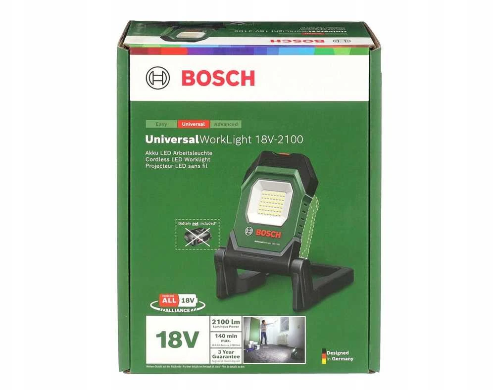 Akumuliatorinis prožektorius Bosch UniversalWorkLight 18V-2100 (be akumuliatoriaus ir pakrovėjo)