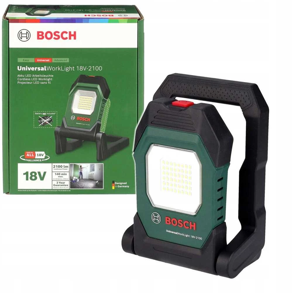 Akumuliatorinis prožektorius Bosch UniversalWorkLight 18V-2100 (be akumuliatoriaus ir pakrovėjo)