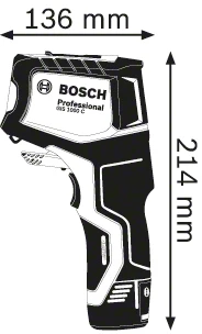 Bosch Šilumos detektorius GIS 1000 C Professional su lagaminu
