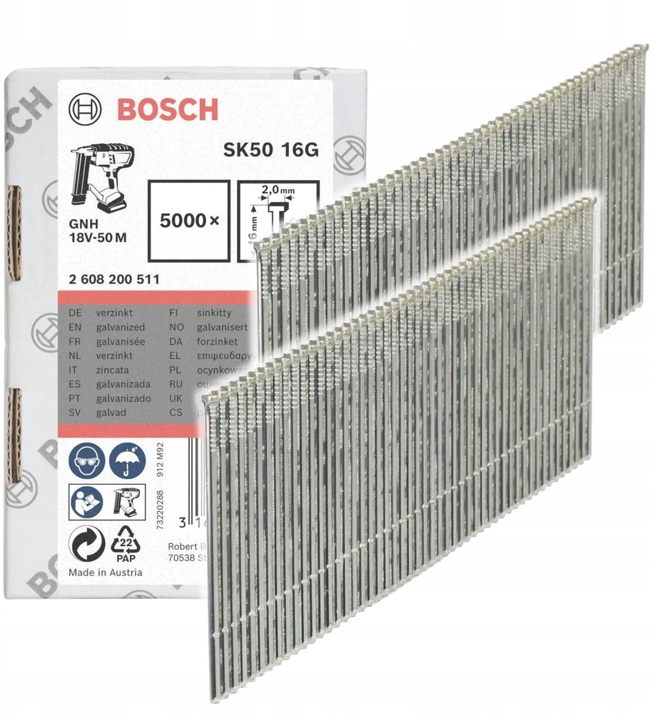 Vinys Bosch SK50 16G; 1,2/18gx16; 5000 vnt.