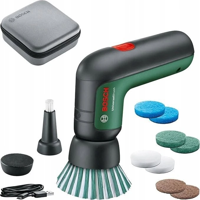 Plovimo šepetys Bosch UniversalBrush; 3,6 V; 1x2,0 Ah akum. + priedai