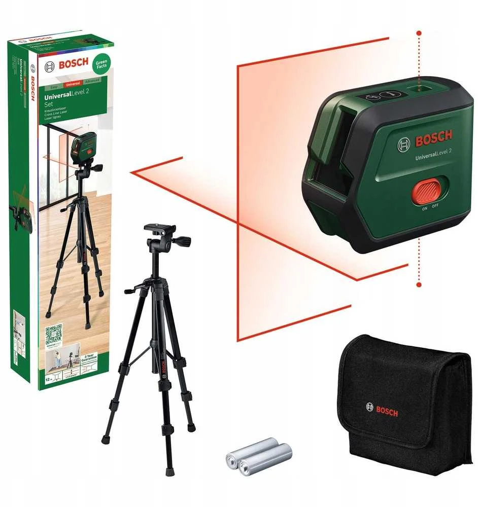 Bosch UniversalLevel 2 Set Kryžm.linijų lazeris