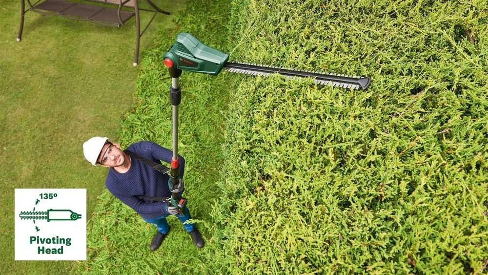 Bosch UniversalHedgePole 18 Akumuliatorinės teleskopinės gyvatvorių žirklės (Be akumuliatoriaus ir kroviklio) 06008B3001