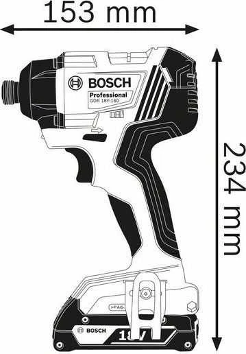 Smūginis veržliasūkis Bosch GDR 180-LI; 18 V; 2x2,0 Ah akum.