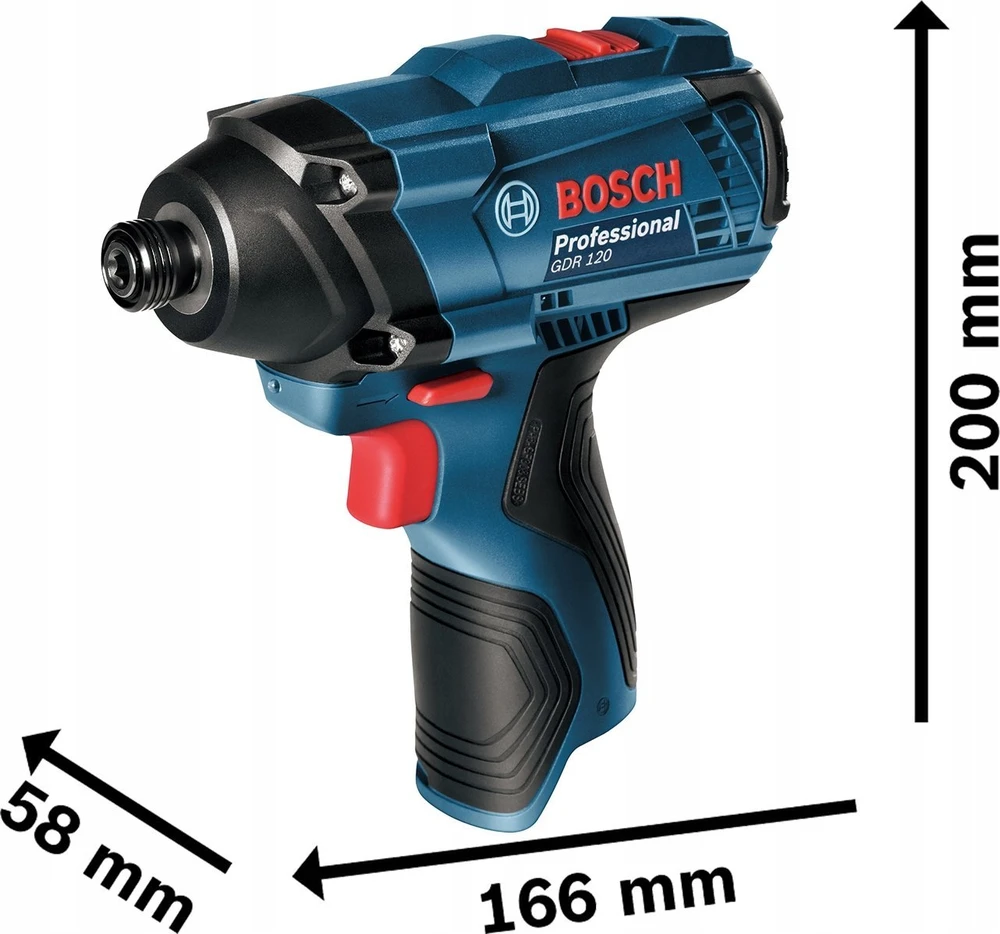 Smūginis suktuvas Bosch GDR 120-LI; 12 V (be akumuliatoriaus ir pakrovėjo)