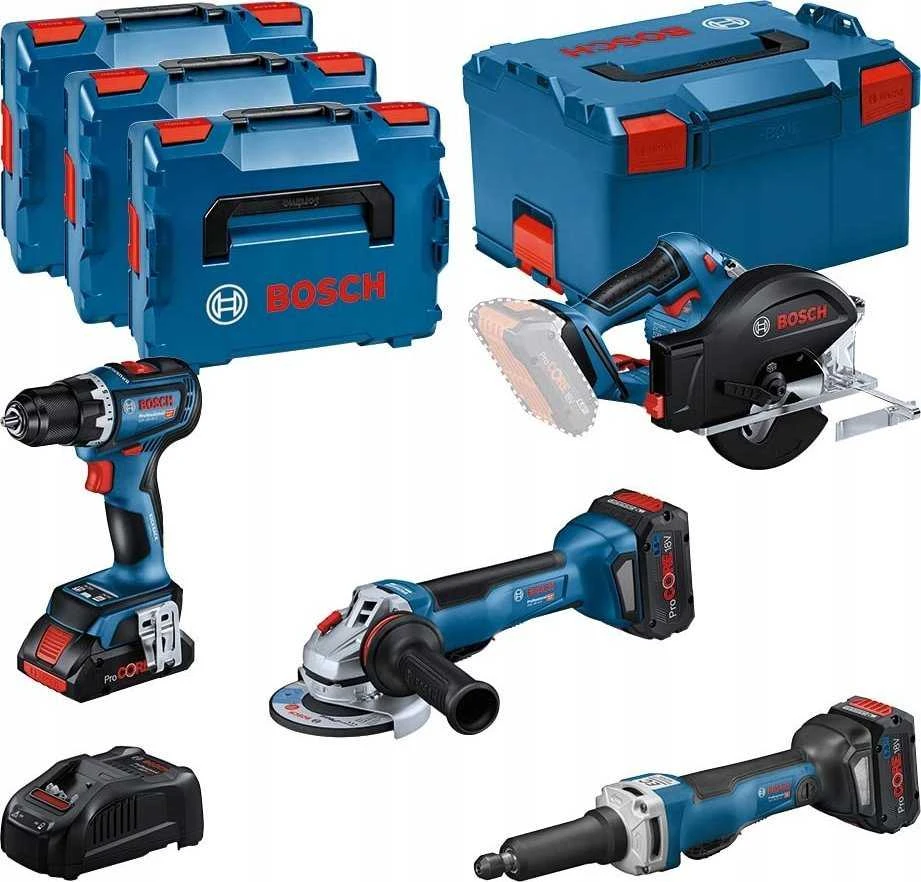 Bosch 18V įrankių rinkinys su lagaminais