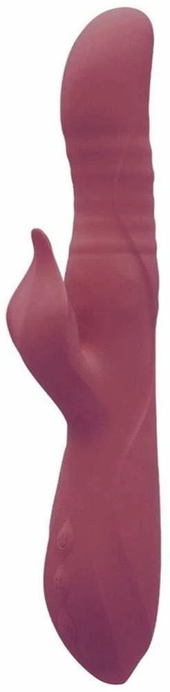 Boss Series Dreamtoys PULZ MORGAN dvigubas vibratorius su judesiu aukštyn ir žemyn ir besisukančiais karoliukais