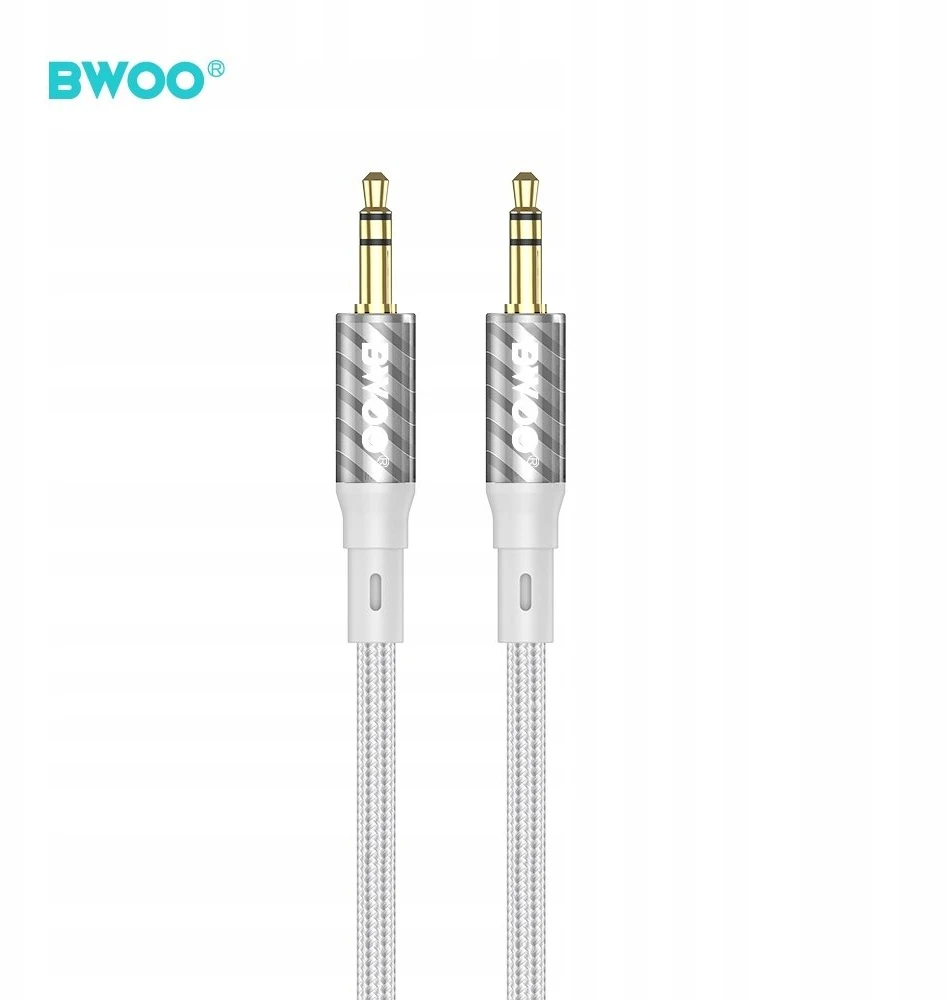 Audio adapteris Bwoo (AUX075) 3,5mm į 3,5mm (p-p) pilkas