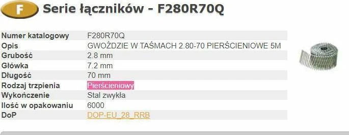 BOSTITCH VINYS F 2,80-70 R Q 9m