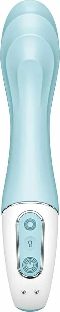 Satisfyer Air Pump Vibrator 5+ šviesiai mėlynas pompinis vibratorius