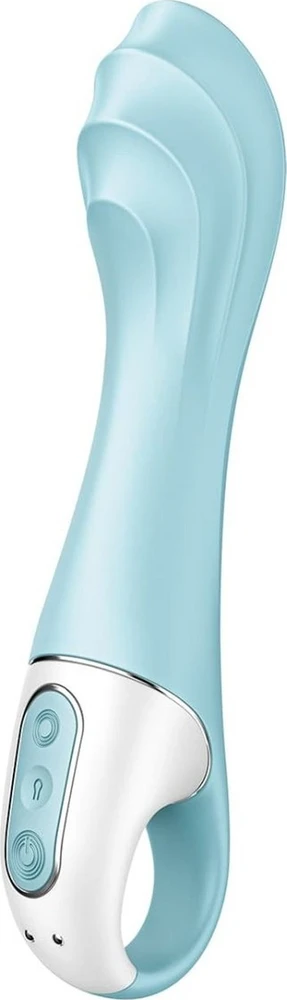 Satisfyer Air Pump Vibrator 5+ šviesiai mėlynas pompinis vibratorius