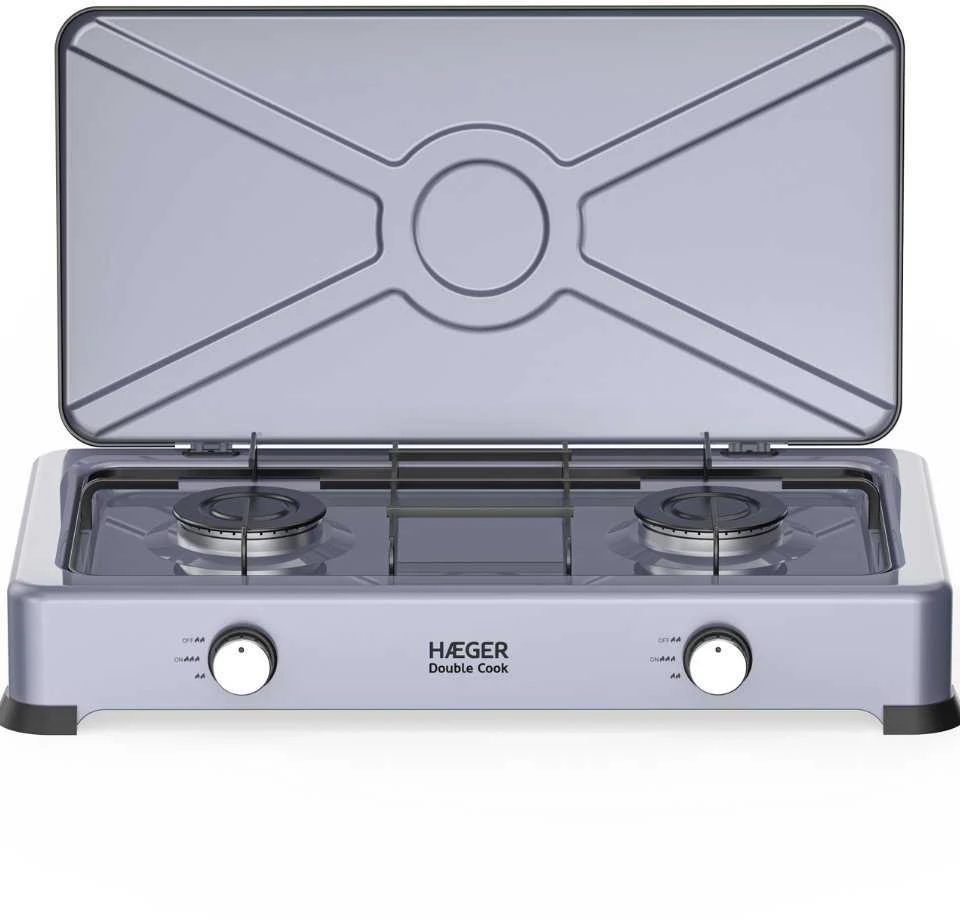 BoT Haeger GC-02E.022A Double Cook dviejų žiedų dujinė viryklė
