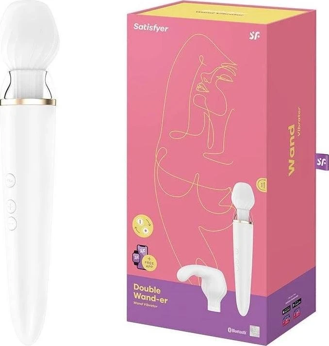 Satisfyer Klitorio masažuoklio programėlės patenkinimas dviguba lazdele