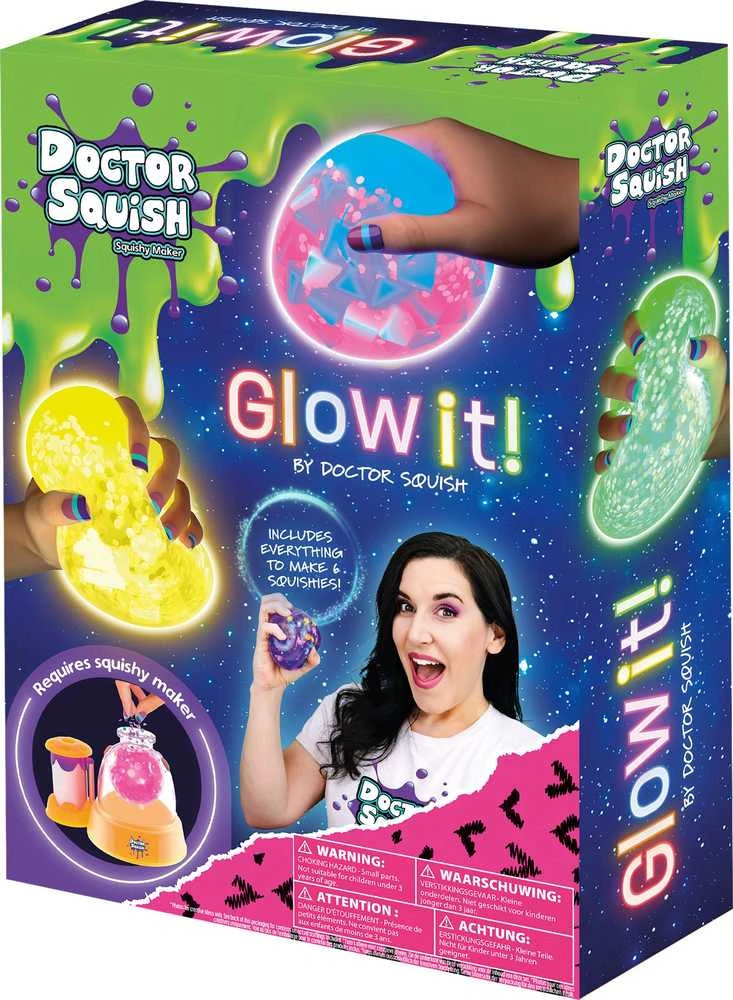 Doctor Squish - minkštų žaisliukų rinkinio papildymas neoninis leidimas - (107403)