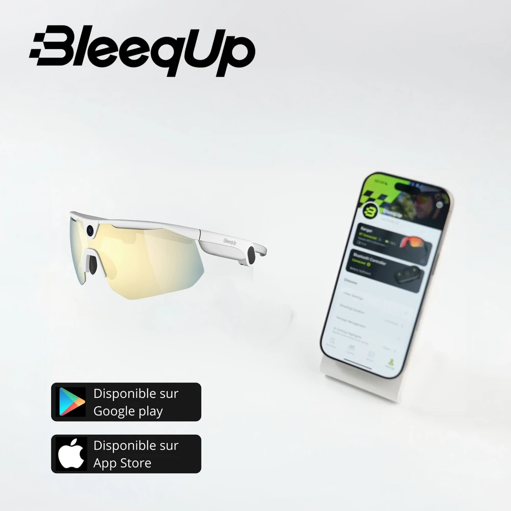 Botslab BleeqUp Ranger AI Sports Camera Glasses balta