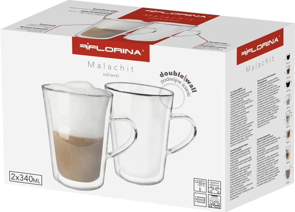 Botti TERMINIS STIKLAS 340 ML MALACHITAS 2 VNT (SU RANKENE) (FLORINA-SZ-001-20) - FLORINA-SZ-001-20