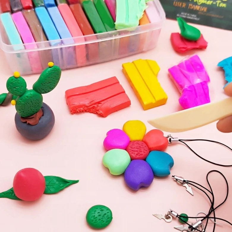 Bounn Plastilino rinkinys 50 spalvų termiškai kietėjantis modelinas