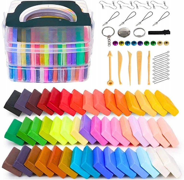 Bounn Plastilino rinkinys 50 spalvų termiškai kietėjantis modelinas