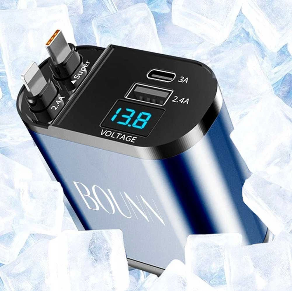 Bounn Bounn Įkroviklis Automobilinis įkroviklis USB C 30W APPLE 12V 24V 4w1