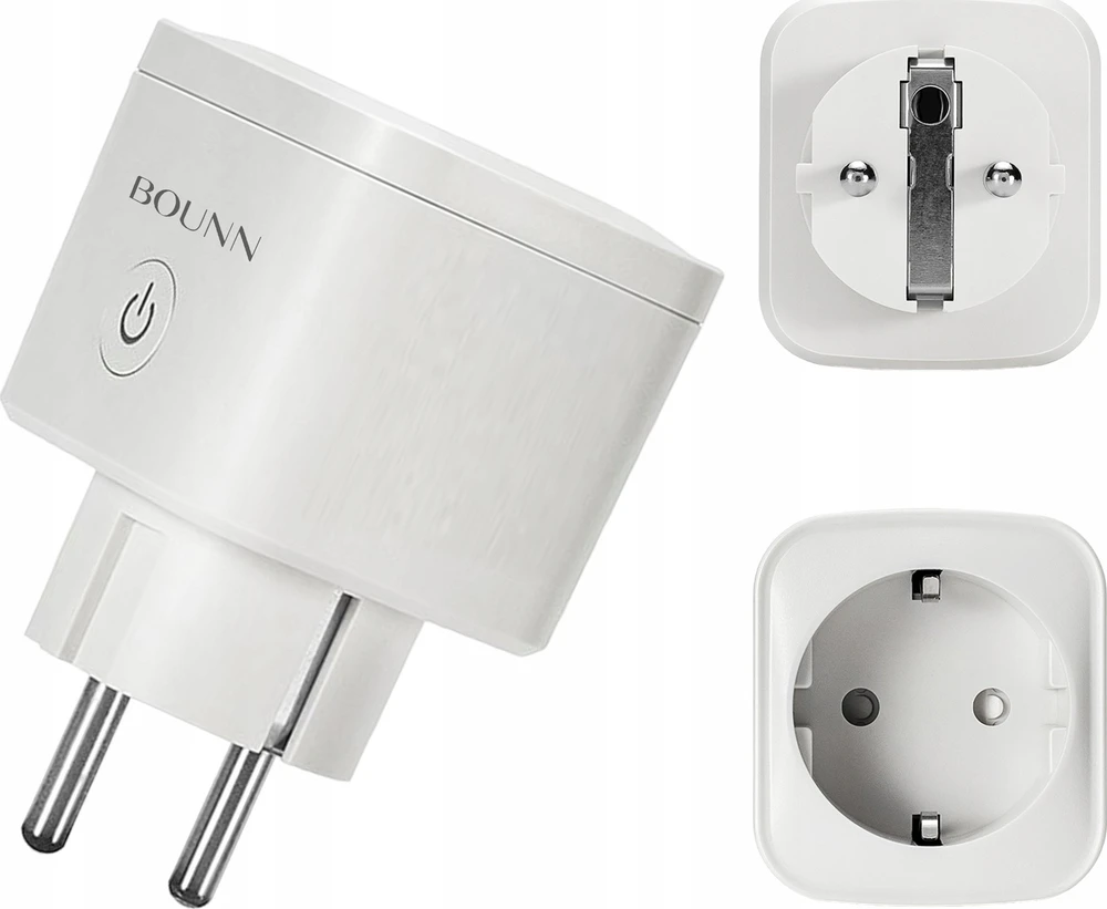 Bounn Bounn Smart elektros lizdo vatmetras su WIFI Tuya EU02