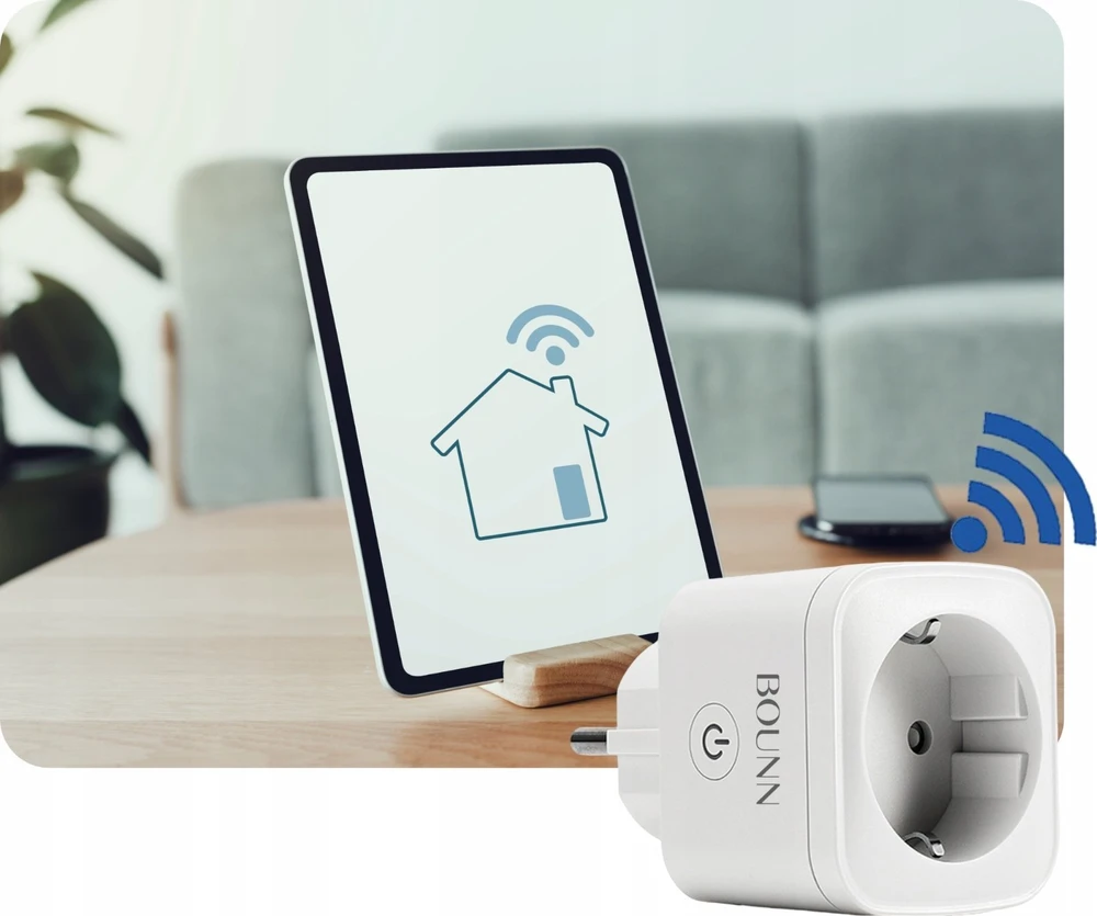 Bounn Bounn Smart elektros lizdo vatmetras su WIFI Tuya EU02